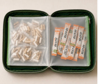 The Essential Kit open, packets in place